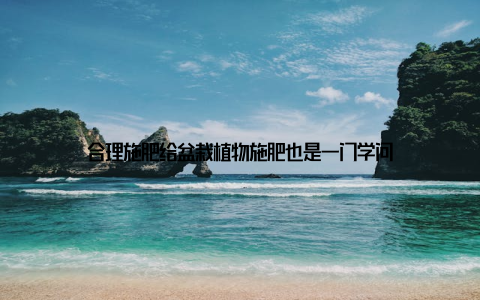 合理施肥给盆栽植物施肥也是一门学问