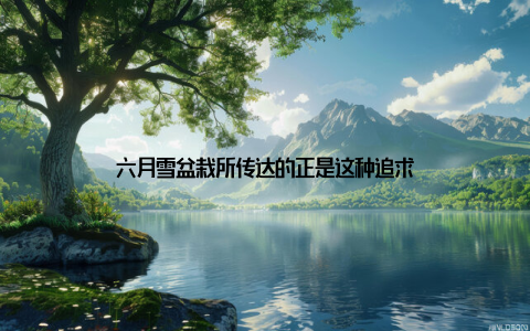 六月雪盆栽所传达的正是这种追求