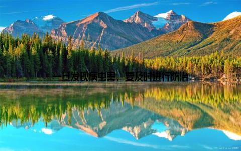 一旦发现病虫害, 要及时进行防治