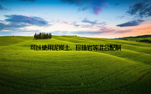 可以使用泥炭土、珍珠岩等混合配制