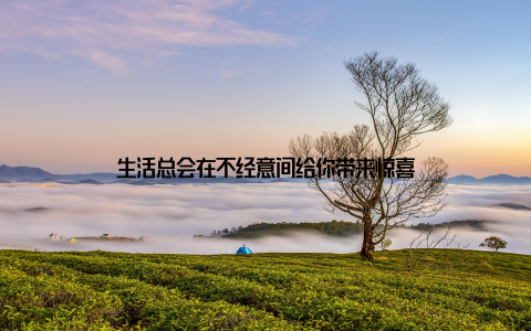 生活总会在不经意间给你带来惊喜
