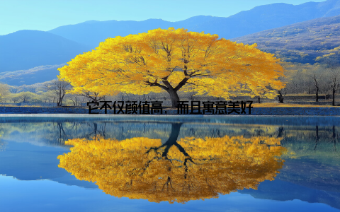 它不仅颜值高, 而且寓意美好