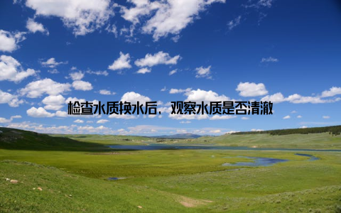 检查水质换水后, 观察水质是否清澈