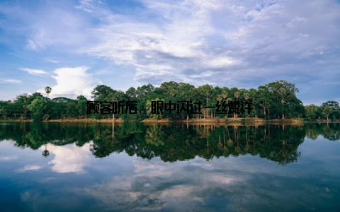 顾客听后, 眼中闪过一丝赞许